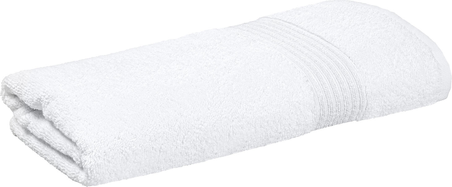 ERWIN M. LUSINI Solutions GmbH Shower towel Easy Duschtuch Easy Shower towel Easy; 70x140 cm (WxL); white Duschtuch Easy; 70x140 cm (BxL); weiß 86% cotton, 14% polyester. Weight approx. 600 g/m². Pleasant twisted terry shower towel in high quality. Absorbent and durable. Due to polyester content, the towel dries faster and also saves energy. Personalization possible. 86 % Baumwolle, 14 % Polyester. Gewicht ca. 600 g/m². Angenehmes Zwirnfrottier Duschtuch in hochwertiger Qualität. Saugstark und langlebig. Durch Polyesteranteil trocknet das Tuch schneller und spart zudem Energie. Personalisierung möglich.