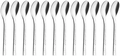 VEGA Monastir Coffee Spoon Set of 12, 18/10 Chrome-Nickel Stainless Steel, Mirror Polished, Decorative Wave Relief, 14.5 cm, Silver