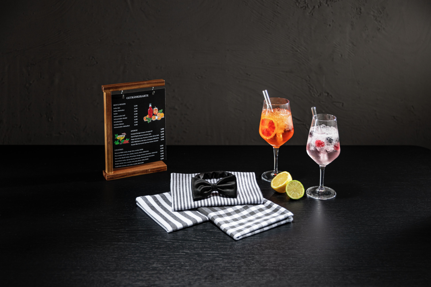PULSIVA Jena Tea Towels, Set of 3, 40 x 60 cm, 80% Cotton 20% Polyester, Grey/White Striped and Checkered, OEKO-TEX Standard 100