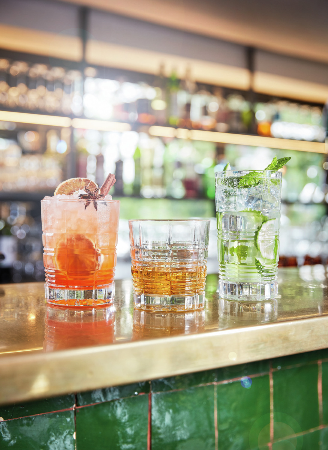 Набор из 6 предметов Стаканов для коктейлей Long Drink Arcoroc Brixton P9067, 350 мл, прозрачное стекло с современным рельефом, высота 11.2 см
