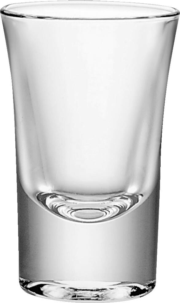 Bormioli Rocco Bormioli Luigi S.p.A. Shot glass Dublino without filling line Schnapsglas Dublino ohne Eichstrich Shot glass Dublino without filling line; 34 ml, 4.5x7 cm (ØxH); transparent; 6 piece / pack Schnapsglas Dublino ohne Eichstrich; 34 ml, 4.5x7 cm (ØxH); transparent; 6 Stück / Pack Classic shot glass. Dishwasher safe. Klassisches Schnapsglas. Spülmaschinenfest.