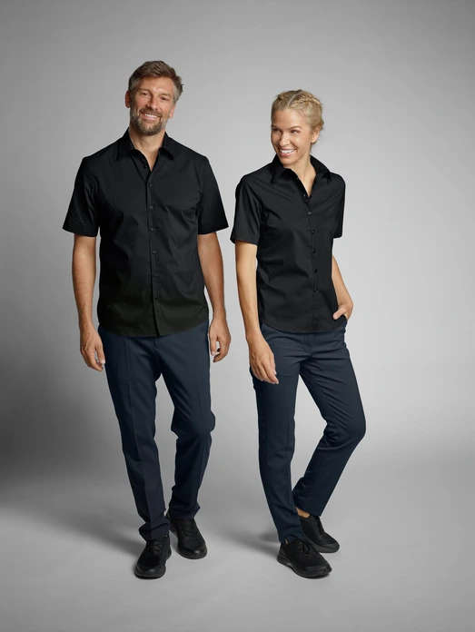 Мужская рубашка с коротким рукавом Jobeline Porter, Regular Fit, воротник Кент, смесовая ткань хлопок-полиэстер Easy-Care, сертификат OEKO-TEX