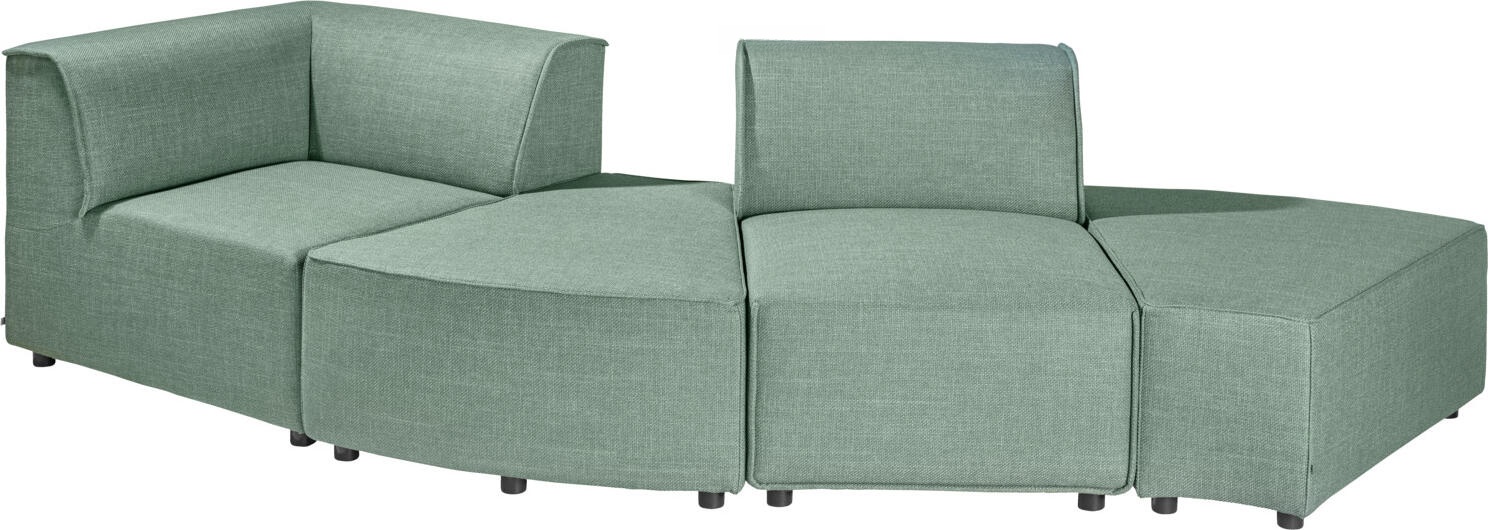 VEGA Belford Modular Sofa Middle Element, Greyish Blue Melange Fabric, Nosag Springing, 71x93x70 cm, for Hotels and Offices