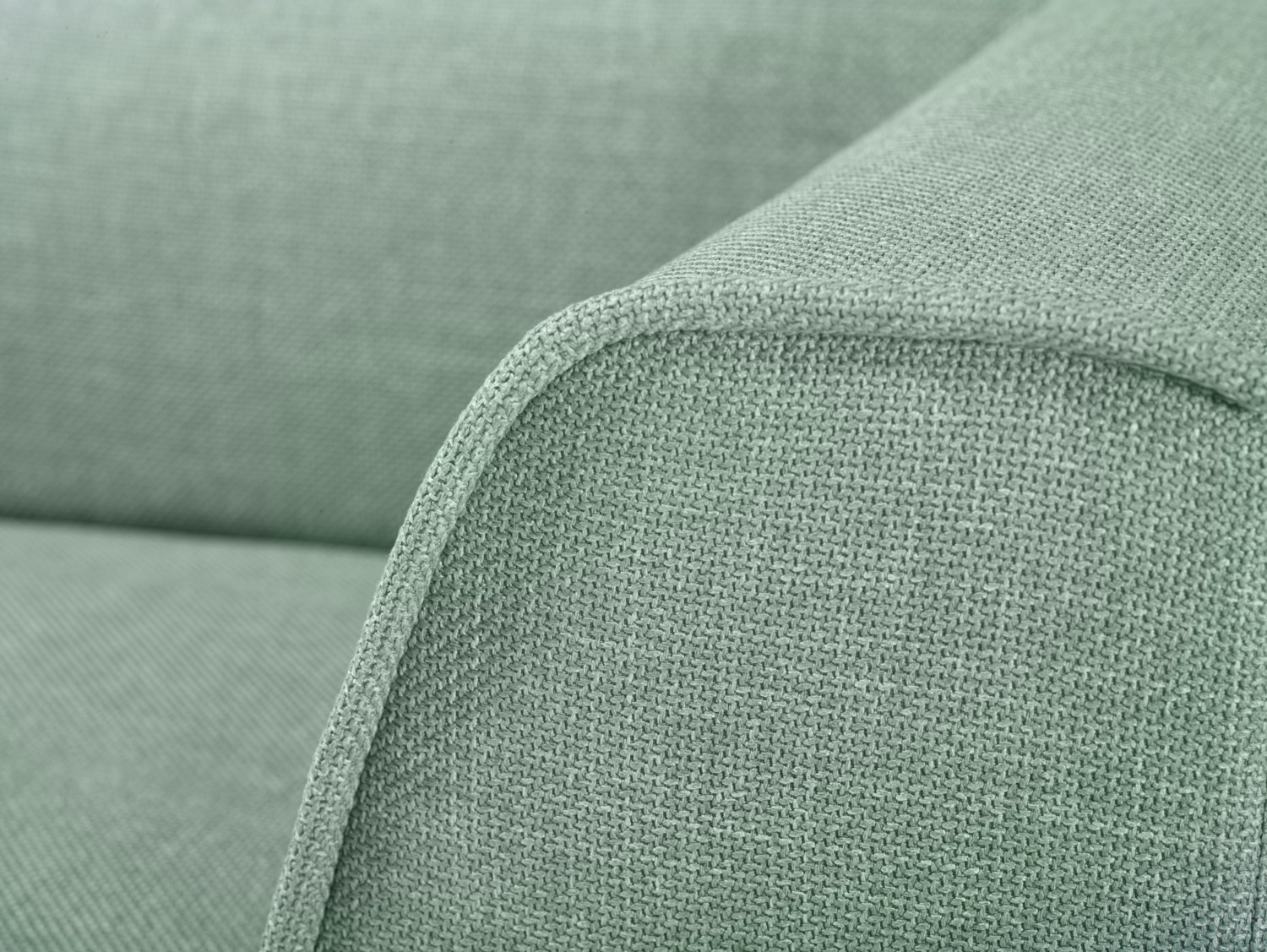 VEGA Belford Modular Sofa Middle Element, Greyish Blue Melange Fabric, Nosag Springing, 71x93x70 cm, for Hotels and Offices