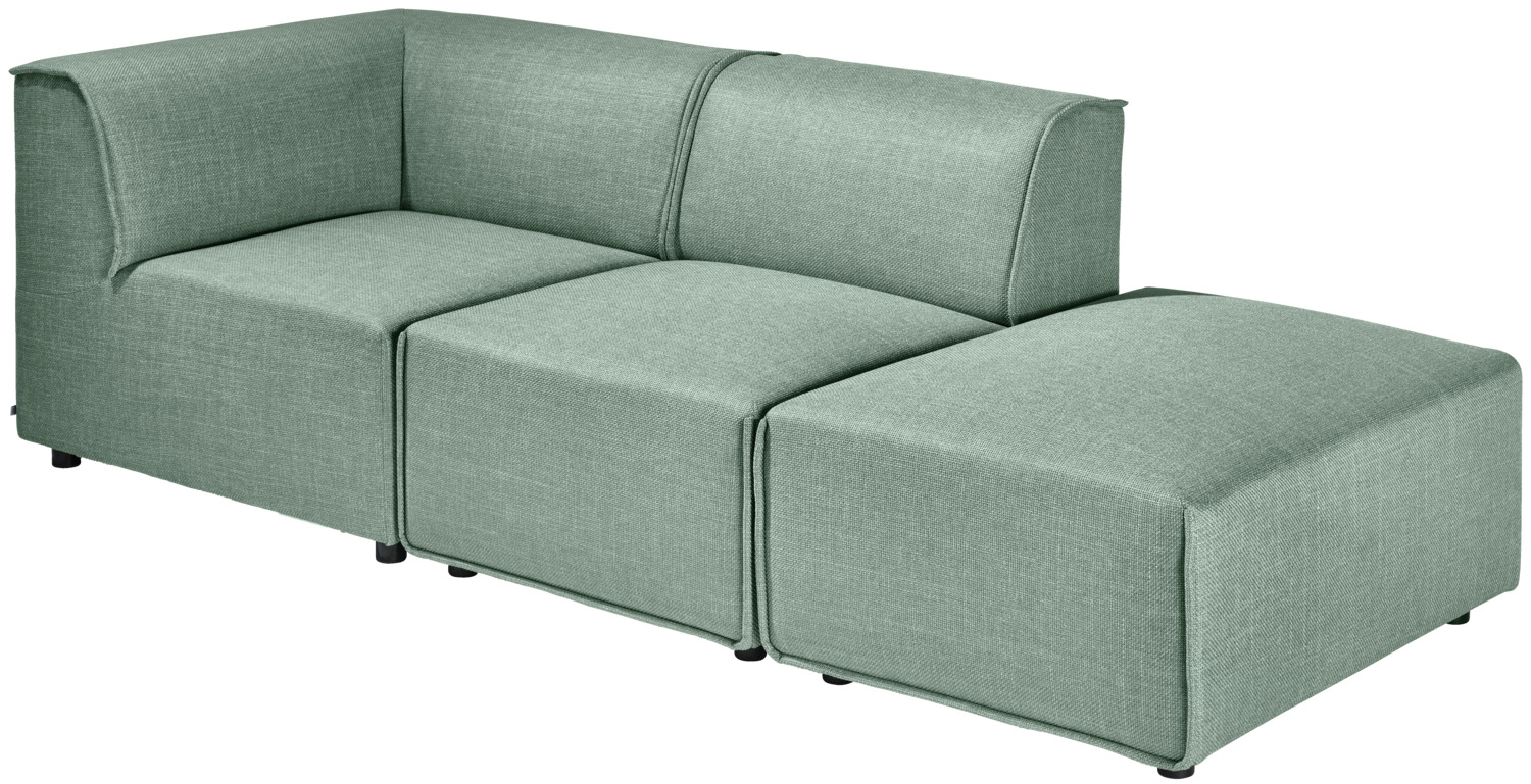 VEGA Belford Modular Sofa Middle Element, Greyish Blue Melange Fabric, Nosag Springing, 71x93x70 cm, for Hotels and Offices
