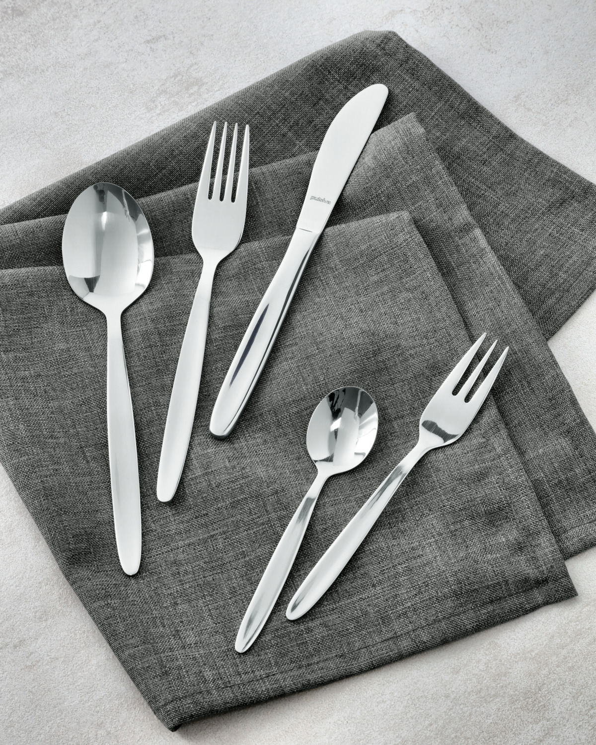 Șervete ERWIN M. LUSINI Nova, Set de 6 piese, 100% Poliester, 50 x 50 cm, Antracit, Aspect Pichetat, OEKO-TEX Standard 100, Rezistente si Ușor de Întreținut