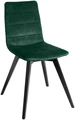 VEGA Milaria Shell Chair Set of 2, Fir-green Velvet Fabric Seat, Black Lacquered Beech Wood Frame, 60x51x88.5 cm, Indoor Use
