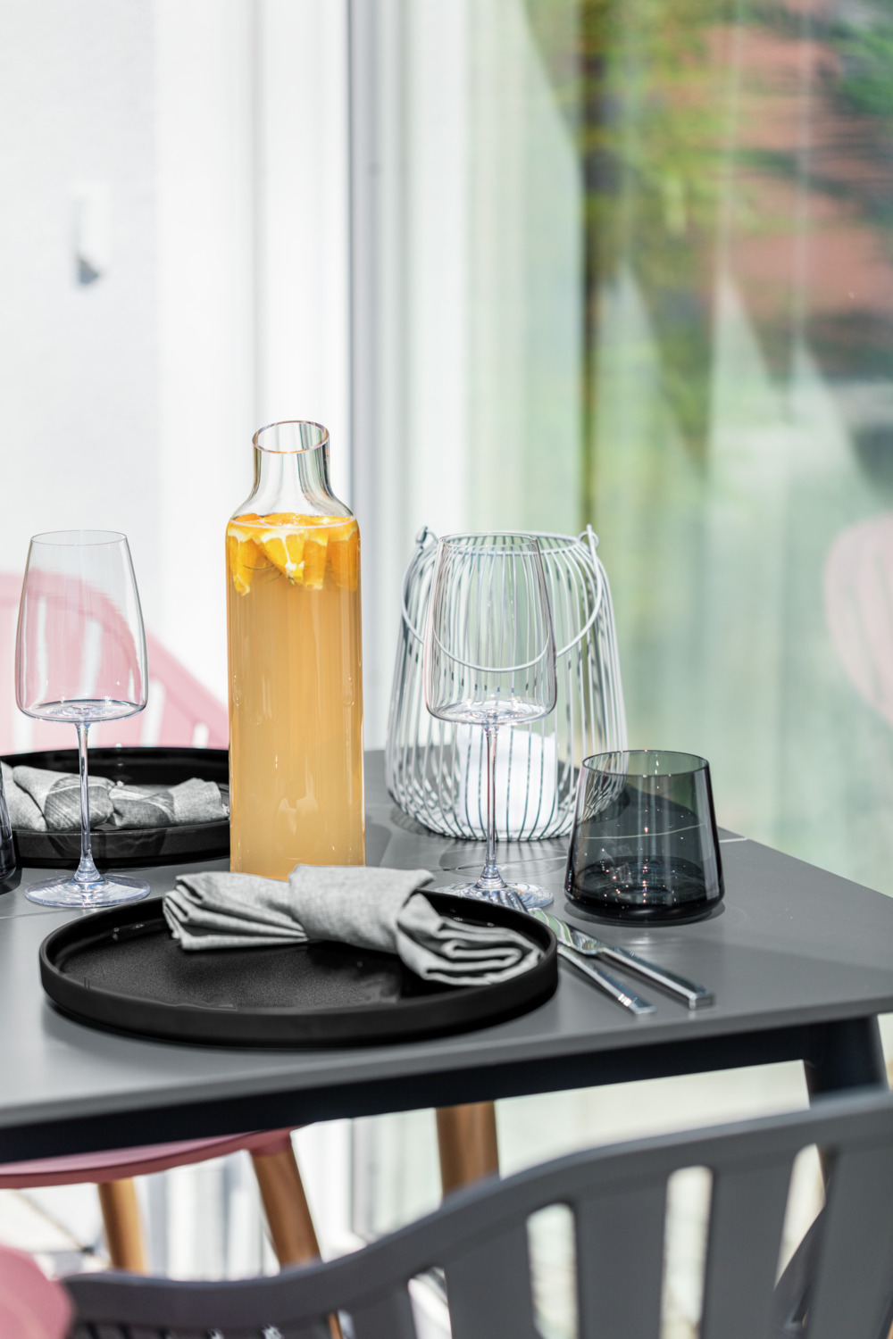 ERWIN M. LUSINI Nova Napkins, Set of 6, 100% Polyester, 50 x 50 cm, Light-grey Mottled, OEKO-TEX Standard 100, Washable at 95 °C, Durable Fabric