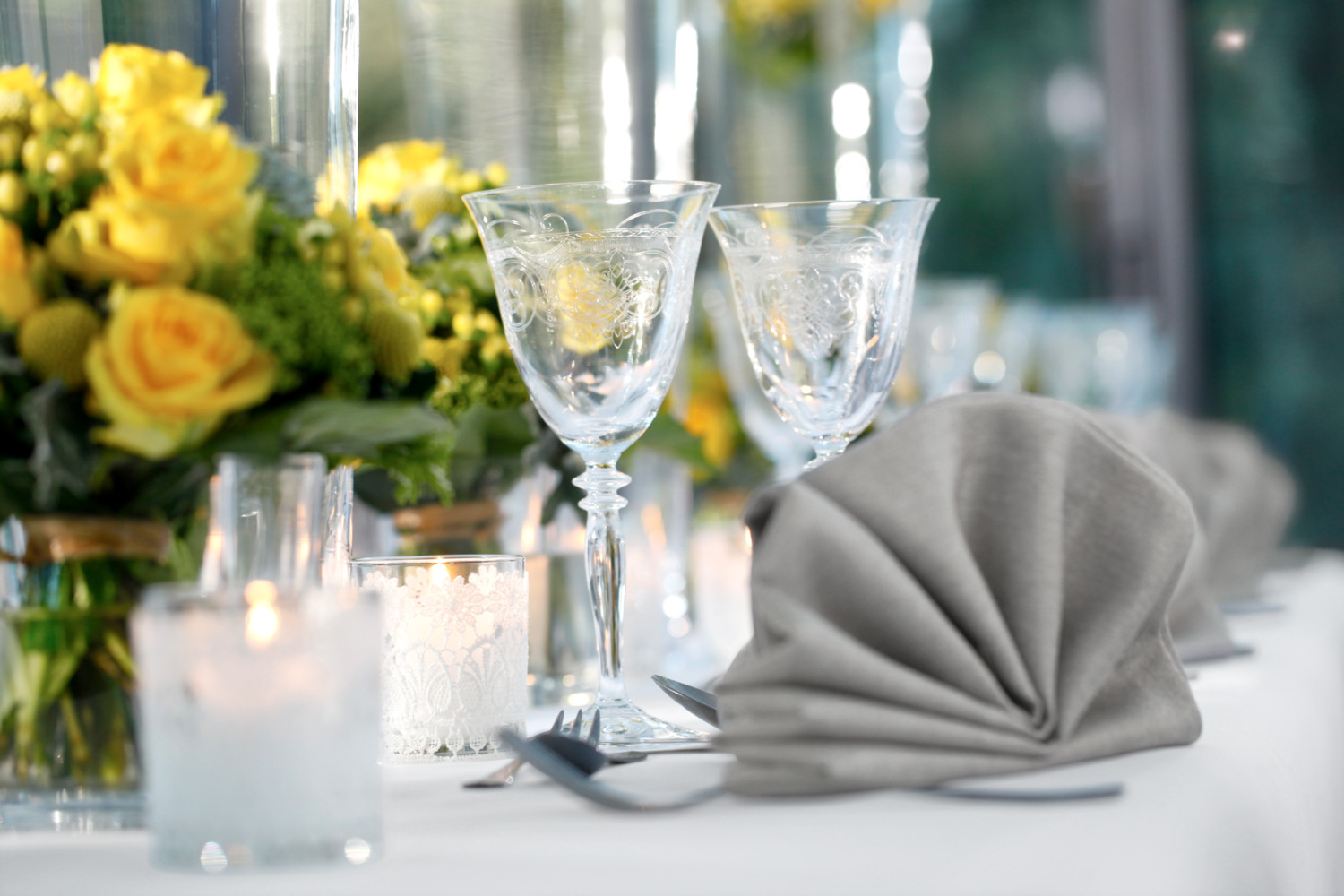 ERWIN M. LUSINI Nova Napkins, Set of 6, 100% Polyester, 50 x 50 cm, Light-grey Mottled, OEKO-TEX Standard 100, Washable at 95 °C, Durable Fabric