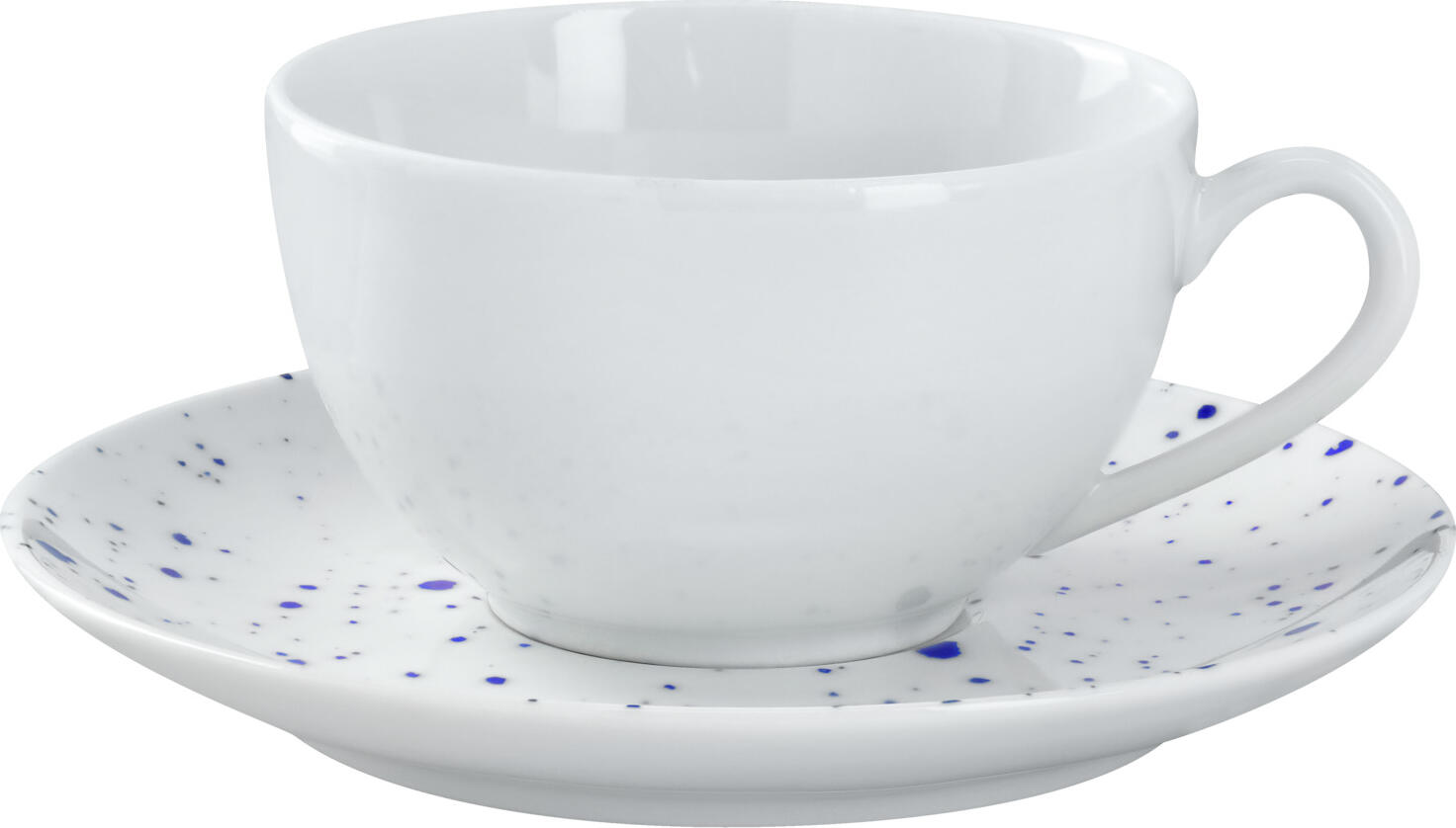 Ceasca de cafea din porțelan VEGA Mixor, Alb, 220 ml, Diametru 9.5 cm, Sigura pentru mașina de spălat vase și cuptor cu microunde, Set de 6 piese