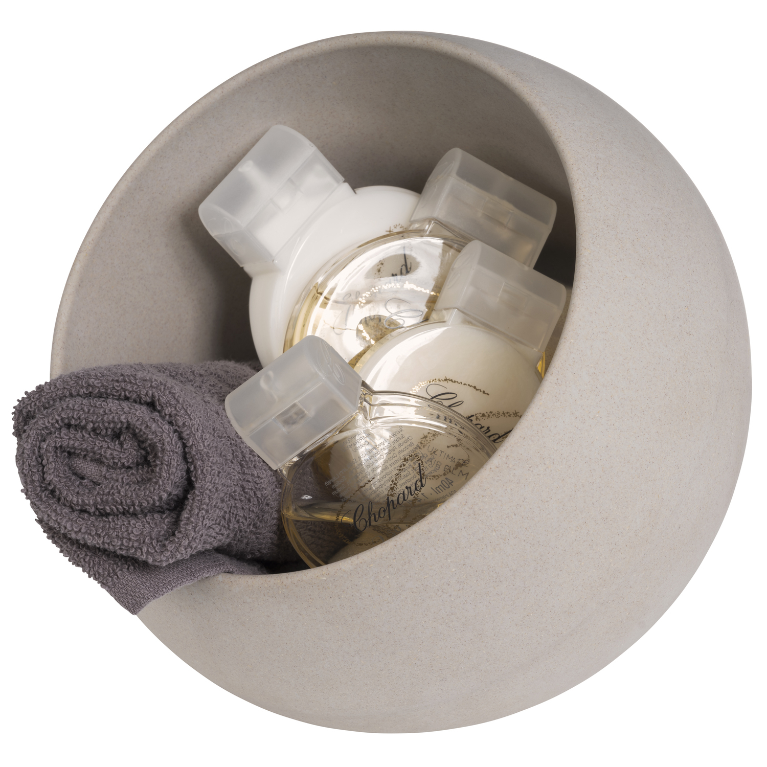 Bol de Servire cu Capac APS MOON, Set de 2 Piese, Melamină și SAN, 800 ml, Diametru 19 cm, Gri și Transparent, Compatibil cu Mașina de Spălat Vase