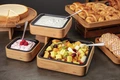 VEGA Fenra Buffet Dish Bowl Insert, Melamine, 1580 ml, 23.8 x 23.8 x 4.8 cm, Black, Shockproof, Stackable, Dishwasher Safe