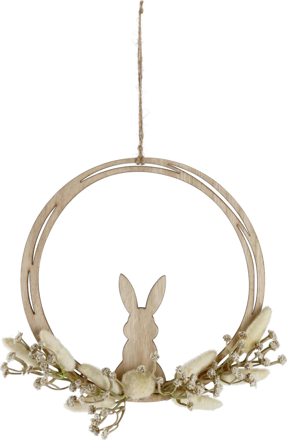 unknown LUSINI Solutions GmbH Decorative Easter hanger Darina Deko-Oster-Hänger Darina Decorative Easter hanger Darina; 22 cm (Ø); brown/natural/white Deko-Oster-Hänger Darina; 22 cm (Ø); braun/natur/weiß Door hanger with floral decoration and small Easter bunny. Tür-Aufhänger mit floraler Dekoration und kleinem Osterhasen.