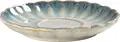 VEGA Flora Porcelain Coffee Saucers, Blue and Beige Flower-shaped with Scalloped Edge, 13.7 cm Diameter, Dishwasher and Microwave Safe, Set of 6