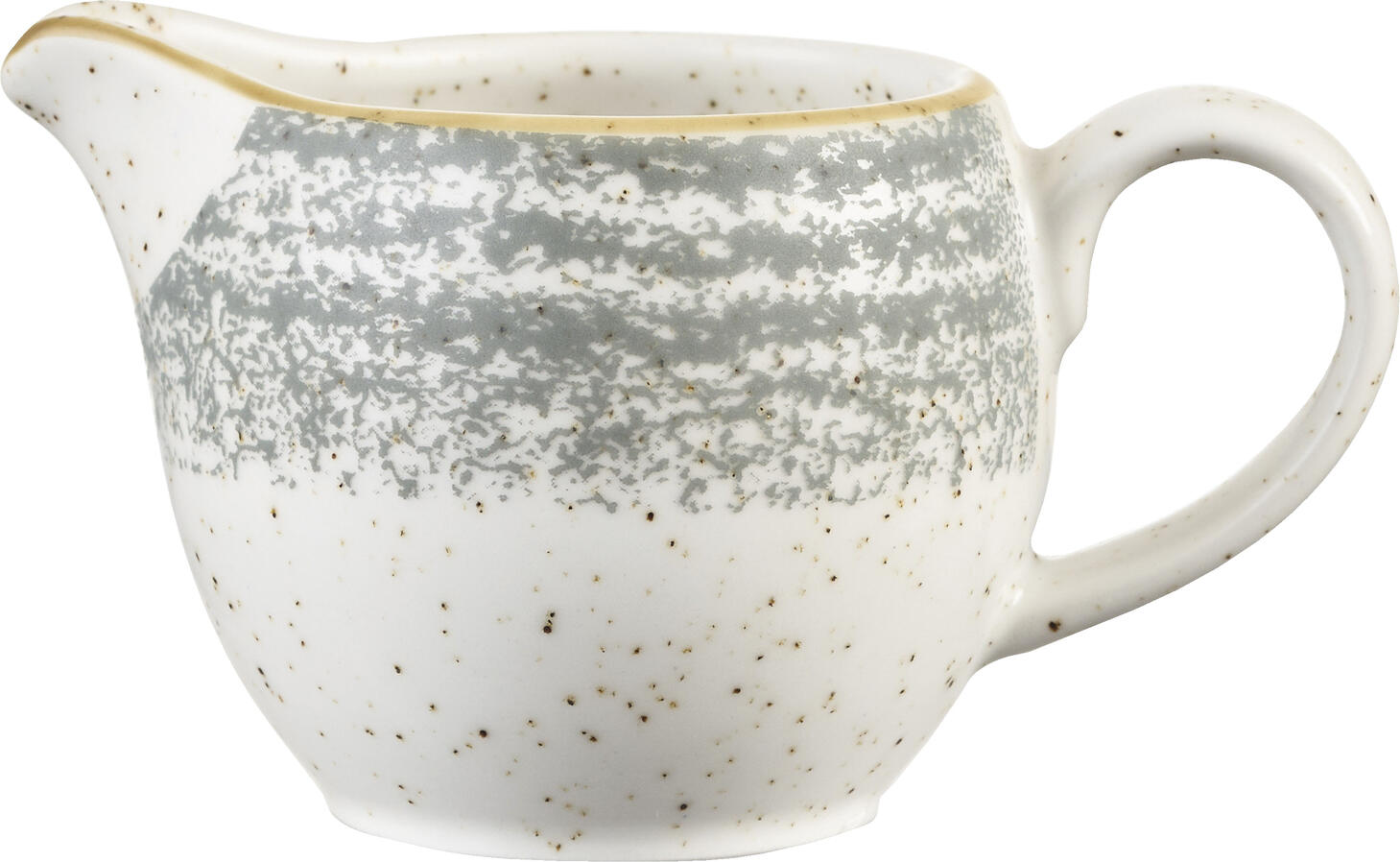 Churchill Churchill China (UK) ltd. Jug Studio Prints Stone Grey Gießer Studio Prints Stone Grey Jug Studio Prints Stone Grey; 114 ml, 7 cm (H); light-grey/brown; round; 4 piece / pack Gießer Studio Prints Stone Grey; 114 ml, 7 cm (H); hellgrau/braun; rund; 4 Stück / Pack Homespun-style Studio Prints is an underglaze printed design featuring a hand-applied edge band inspired by our archive Homespun designs, exhibited at the V & A Museum in London. Available in three subtle colors: Charcoal Black, Stone Grey and Slate Blue. The range matches the latest trends in food, where fresh ingredients make an impression on the plate. Der Gießer für die Gastronomie Studio Prints „Stone Grey“ von Churchill ist ideal für Milch, Saucen und Dressings im professionellen Service. Als Studio Prints Stone Grey Gießer ermöglicht er präzises und sauberes Arbeiten im Restaurantalltag. Dieser Gastronomie Gießer robust ist langlebig und funktional für den täglichen Einsatz.