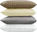 Set Lenjerie de Pat Erwin M. Mallorca, 100% Bumbac Seersucker, Bej Sampanie, Husa Plapa 160x210 cm si Fata Perna 65x100 cm, Fara Calcat, OEKO-TEX
