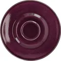 Farfurii de cafea Vega Lusini Oriento, Culoare Vinărie, Gresie, 16.5 cm, Rotunde cu margini neregulate, Finisaj petrat, Set de 6 piese