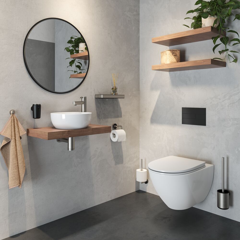 TIGER Cooper Medium Towel Hook, Brushed Stainless Steel Finish, Zamac Zinc Die Cast, Self-Adhesive 3M Wall Mount, No Drilling, Silver