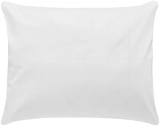ERWIN M. LUSINI Solutions GmbH Pillow cover Venedig 8 mm Kissenbezug Venedig 8 mm Pillow cover Venedig 8 mm; 40x80 cm (LxW); white Kissenbezug Venedig 8 mm; 40x80 cm (LxB); weiß 100% cotton. Weight approx. 140 g/m². Elegant pillow cover with damask stripe pattern (8 mm wide). Mercerized. Retains the specified size after three washes. Pillow cover with hotel closure. Opening at the side, from a width of 70 cm with bow dart. Thread count (TC) thread density: 180 threads per inch. Weave type: Damask 100 % Baumwolle. Gewicht ca. 140 g/m². Eleganter Kissenbezug mit Damast-Streifenmuster (8 mm breit). Mercerisiert. Erhält nach dreimaligen Waschen die angegebene Größe. Kissenbezug mit Hotelverschluss. Öffnung seitlich, ab einer Breite von 70 cm mit Bogenabnäher. Thread Count (TC) -Fadendichte: 180 Fäden je Inch Webart: Damast