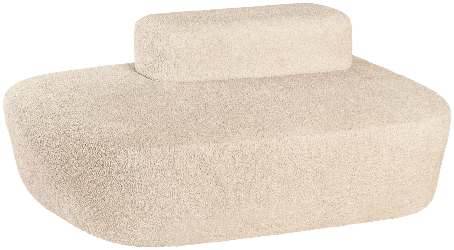 VEGA LUSINI Solutions GmbH Sofa Norsk Bouclé Sofa Norsk Bouclé Sofa Norsk Bouclé; 154x106x70 cm (WxDxH); beige Sofa Norsk Bouclé; 154x106x70 cm (BxTxH); beige The stylish sofa impresses with its organic design and rounded shapes and is upholstered in hard-wearing bouclé fabric (100% polyester). The seat is slightly slanted to create a floating look. The irregular shape of the seat towards the backrest creates different seat depths. The backrest itself can also be used as a seat. Plastic glides ensure a 4 cm distance from the floor. Suitable for indoor use only. Supplied assembled. Das stylische Sofa besticht durch sein organisches Design sowie die abgerundeten Formen und ist mit strapazierfähigem Bouclé-Stoff (100 % Polyester) bezogen. Die Sitzfläche ist leicht abgeschrägt, so dass eine schwebende Optik erzielt wird. Durch die unregelmäßige Form der Sitzfläche zur Rückenlehne entstehen unterschiedliche Sitztiefen. Auch die Rückenlehne selbst kann als Sitzfläche verwendet werden. Gleiter aus Kunststoff sorgen für einen 4 cm hohen Abstand zum Boden. Nur für den Innenbereich geeignet. Lieferung erfolgt montiert.