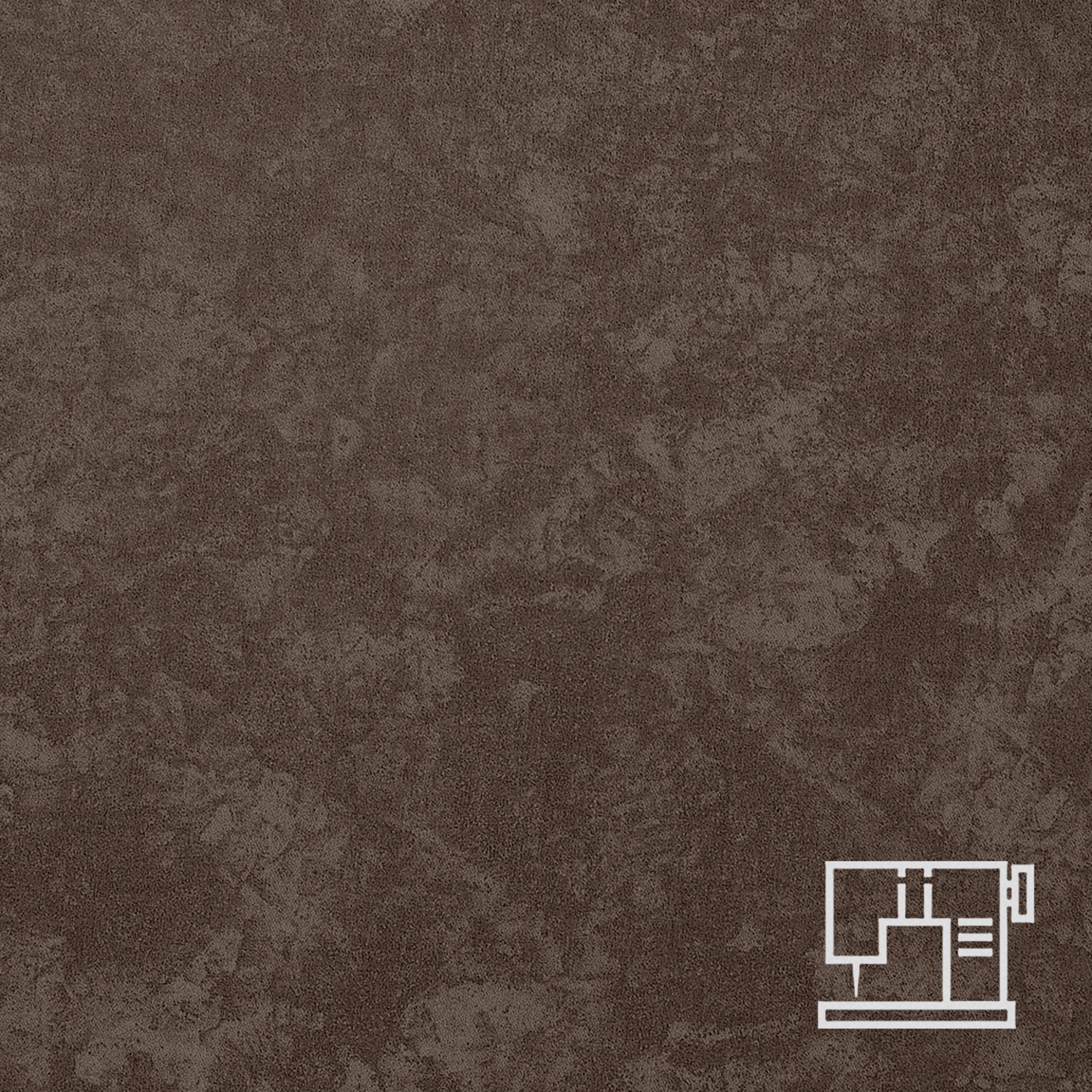 LUSINI Firenze Square Tablecloth 100x100 cm, Brown Batik Design, Dirt-Repellent Acrylic Coating, Cotton-Polyester Blend, OEKO-TEX Certified