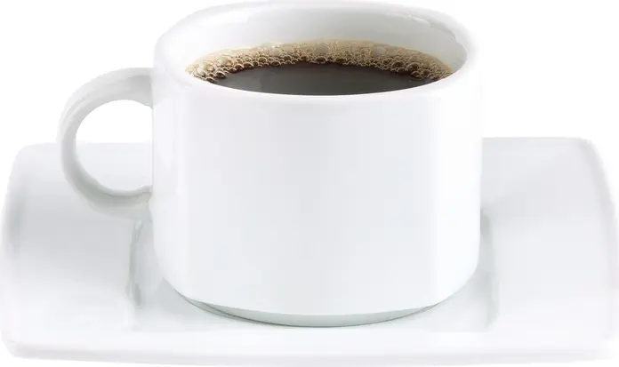 Pulsiva Jazz Coffee and Soup Saucers, Set of 6, White Square Porcelain, 15.5x15.5 cm, Dishwasher and Microwave Safe, Stackable