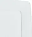 Pulsiva Jazz Coffee and Soup Saucers, Set of 6, White Square Porcelain, 15.5x15.5 cm, Dishwasher and Microwave Safe, Stackable