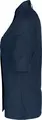 JOBELINE LUSINI Solutions GmbH Women's chef's jacket Marco short-sleeved Damen Kochjacke Marco Kurzarm Women's chef's jacket Marco short-sleeved; Size 36; navy Damen Kochjacke Marco Kurzarm; Kleidergröße 36; navy 65 % polyester, 35 % cotton. 150 g/m². 60 °C wash Elegant women's chef jacket with short sleeves, made of very lightweight and breathable fabric. With wing collar and concealed button tape, as well as a 2-part upper arm pocket. With flush piped pocket on the chest and a practical pinafore loop in the neck. The entire back and the lower part of the sleeves are made of breathable, elastic piqué material, which ensures a slim and extremely comfortable fit. Slightly tailored cut. Length of back: 68 cm (size 36) 65 % Polyester, 35 % Baumwolle. 150 g/m². 60°-Wäsche Elegante Damenkochjacke mit kurzem Ärmel, aus einem extraleichten und atmungsaktiven Gewebe. Mit Stehkragen und verdeckter Druckknopfleiste, sowie einer zweigeteilten Oberarmtasche. Mit einer eingelassenen Paspeltasche auf der Brust und praktischen Latzschürzenschlaufe im Nacken. Die gesamte Rückenpartie, sowie der untere Teil der Ärmel besteht aus einem atmungsaktiven und elastischem Piqué Material, das für eine schmale und äußerst bequeme Passform sorgt. Leicht tailliert geschnitten. Rückenlänge: 68 cm in Gr. 36