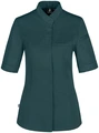 Jobeline Marco Women's Short-Sleeved Chef Jacket, 65% Polyester 35% Cotton, Wing Collar, Concealed Press Studs, OEKO-TEX Standard 100