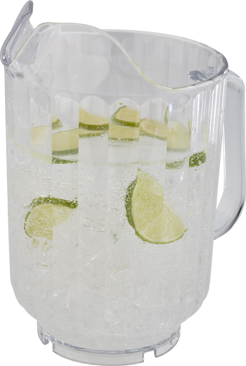 APS Pitcher CLASSIC 1.5L Water Jug, Unbreakable Polycarbonate, Transparent Oval Shape, Dishwasher Safe for Gastronomy and Home Use
