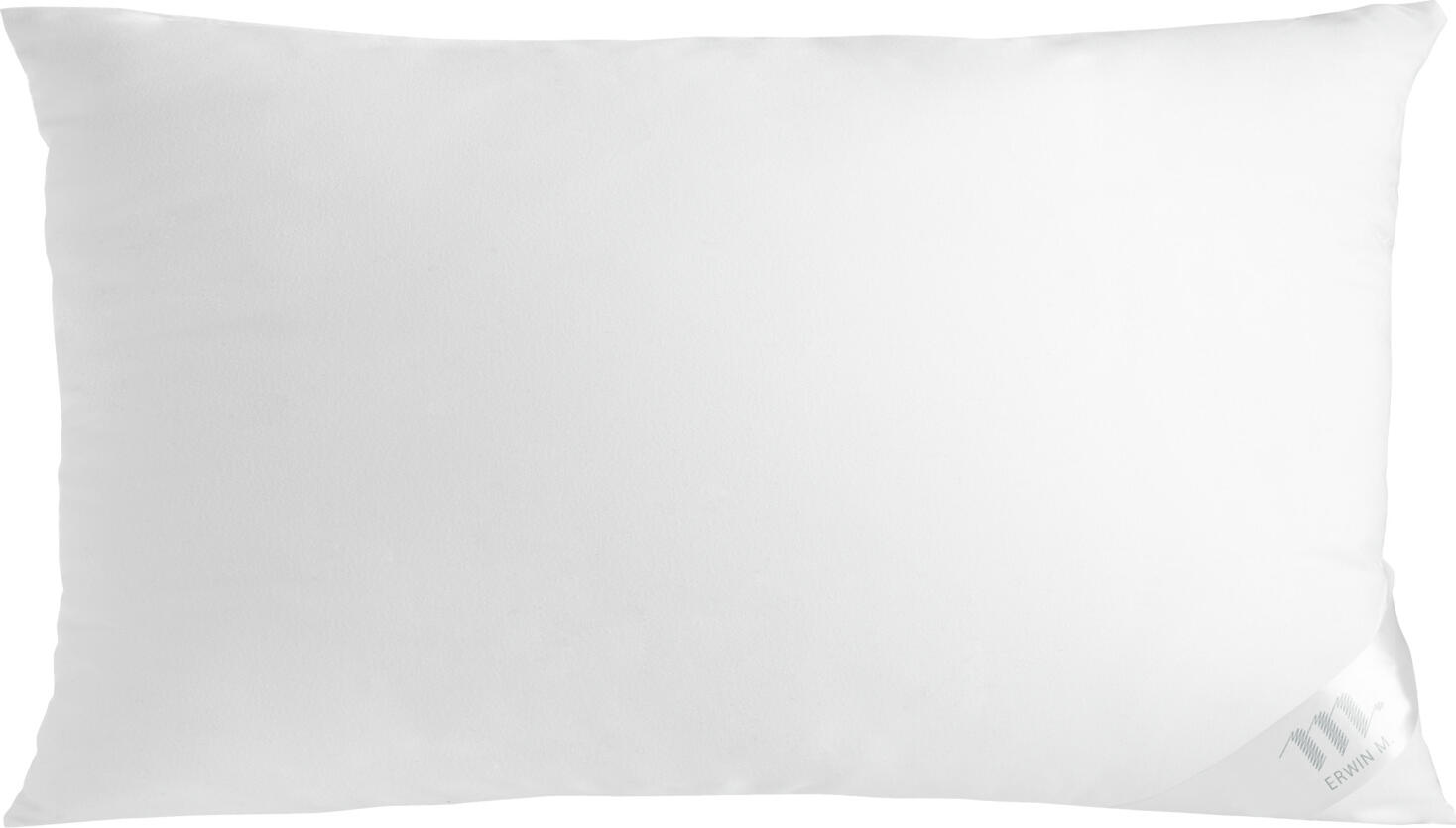 ERWIN M. LUSINI Solutions GmbH Pillow 3-chamber fibre Kissen 3-Kammer Faser Pillow 3-chamber fibre; 60x80 cm (WxL); white Kissen 3-Kammer Faser; 60x80 cm (BxL); weiß Filling: 100% polyester hollow fibre. Cover: 100% cotton. Fibre pillow with very good support. Individual adjustment of the filling quantity with zip. Good moisture transport. Suitable for allergy sufferers. Super-siliconised hollow fibre.  Easy care, machine washable. The silicone-coated fibre protects the pillow from clumping. When chlorine is used, the silicone dissolves and the fibres in the pillow clump together. Passed cigarette annealing test in accordance with EN ISO 12952-1. Füllung: 100 % Polyester-Hohlfaser. Bezug: 100 % Baumwolle. Faserkissen mit sehr guter Stützkraft. Individuelle Anpassung der Füllmenge durch Reißverschluss. Guter Feuchtigkeitstransport. Allergikergeeignet. Supersilikonisierte Hohlfaser.  Pflegeleicht, maschinenwaschbar. Die mit Silikon ummantelte Faser schützt das Kissen vor Verklumpungen. Bei der Verwendung von Chlor löst sich das Silikon auf und die Fasern im Kissen verklumpen. Zigarettenglühtest nach EN ISO 12952-1 bestanden.