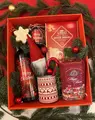 Basilur Magic Town Gourmet Christmas Gift Set No. 25 with Lamberyz Spiced Cookies 99g, Ceramic Mug, Gnome Figurine and Accessories, 8 Piece Set