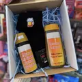 Men's Beer Theme Novelty Gift Set of 3 Pieces with Uztex Black Socks, Shower Gel and Spray in Cardboard Gift Box