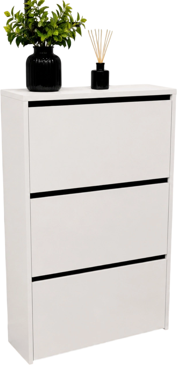 Monaco Dulap pentru Pantofi, Alb, 70x110x24 cm