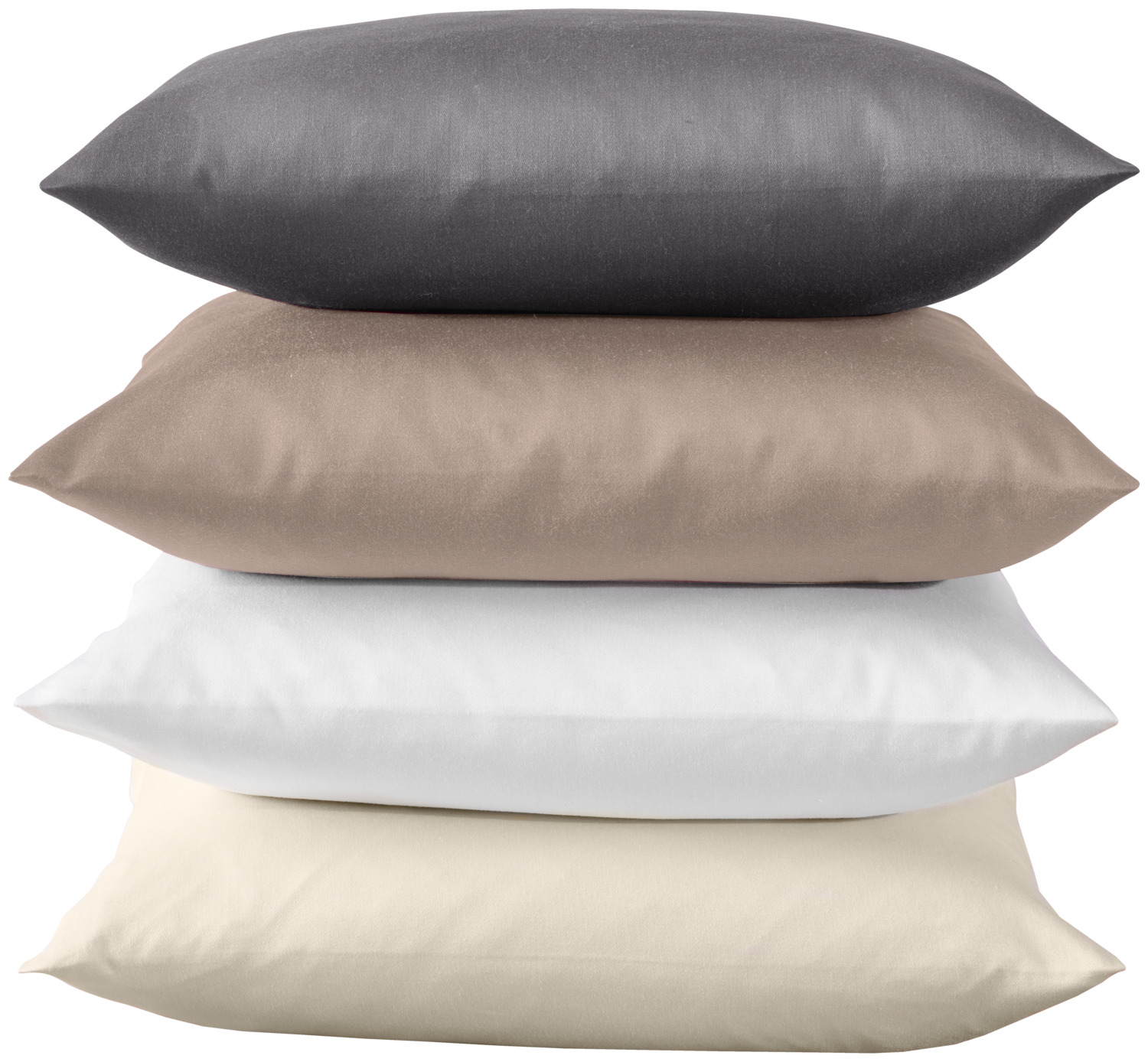Set Bedita LUSINI Solutions GmbH Tokio, 100% Bumbac Satin Maco, Plota 155x220 cm, Perna 80x80 cm, Gri Slate, OEKO-TEX Standard 100, Set de 2 piese