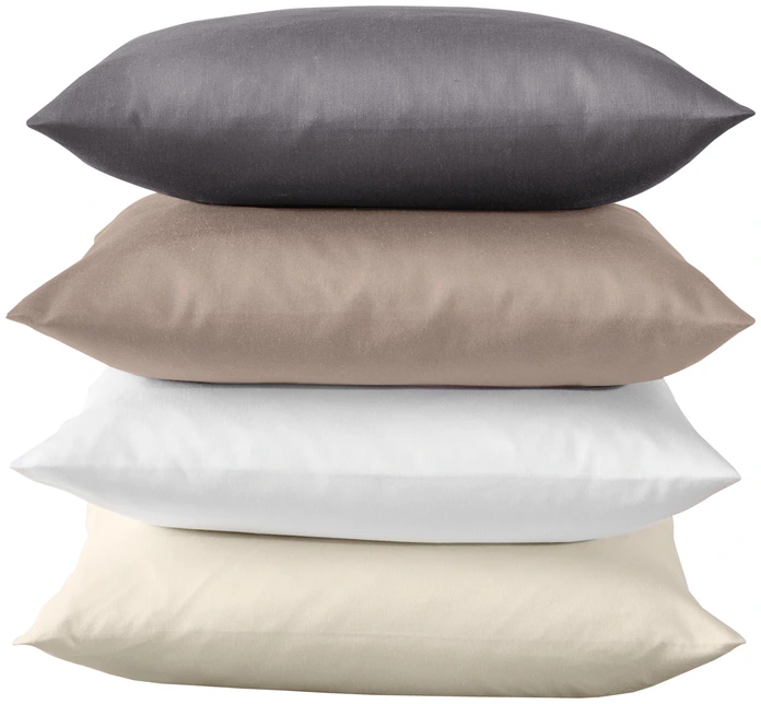Set Bedita LUSINI Solutions GmbH Tokio, 100% Bumbac Satin Maco, Plota 155x220 cm, Perna 80x80 cm, Gri Slate, OEKO-TEX Standard 100, Set de 2 piese