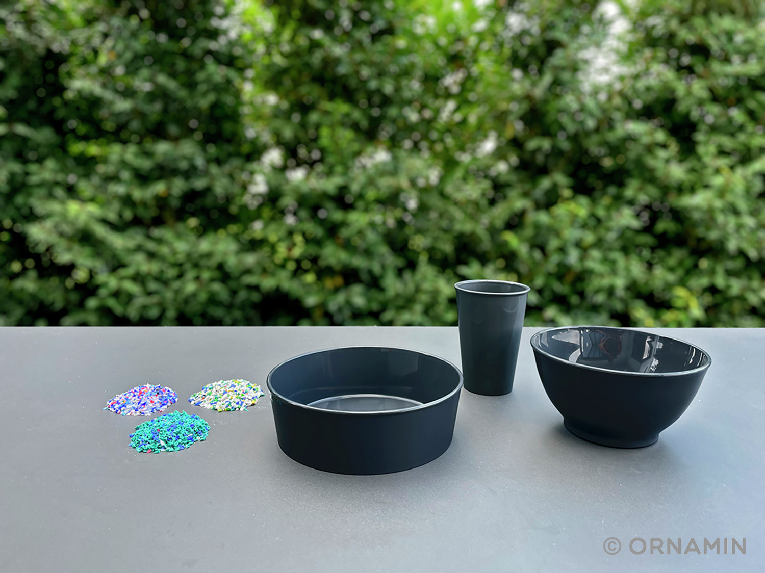 Многоразовая миска для меню Ornamin Curvy Karla, 800мл, материал SAN, цвет антрацит, Zero Waste, для микроволновой печи и посудомоечной машины, набор из 10 предметов