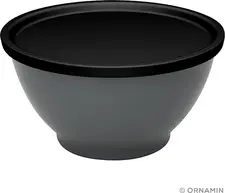 Ornamin Ornamin-Kunstoffwerke GmbH & Co. KG Reusable menu bowl Curvy Karla Zero Waste Mehrweg Menübowl Curvy Karla Zero Waste Reusable menu bowl Curvy Karla Zero Waste; 800 ml, 16x9 cm (ØxH); anthracite; 10 piece / pack Mehrweg Menübowl Curvy Karla Zero Waste; 800 ml, 16x9 cm (ØxH); anthrazit; 10 Stück / Pack Reusable menu bowl made of SAN (styrene acrylonitrile) ideal for the take-away sector. Temperature resistance is reliably guaranteed between -20°C and +70°C. Short-term heating to 100°C for approx. 1 minute is possible. The Curvy Karla menu bowl is the sustainable alternative to disposable packaging and offers enough space for hot and cold food to be transported and eaten safely. The reusable packaging is reusable, 100% recyclable and BPA-free. Suitable for the microwave and dishwasher. Order the matching lid at the same time. Leak-proof when using the matching lid. Zero Waste products are made entirely from parts sorted out during production and colored in a neutral anthracite. This ensures maximum recycling and sustainability. Wiederverwendbare Menübowl aus SAN (Styrol-Acrylnitril) ideal für den Take-Away Bereich. Die Temperaturbeständigkeit ist zwischen -20°C und +70°C zuverlässig gewährleistet. Kurzfristige Erwärmung auf 100°C für ca. 1 Minute möglich. Die Curvy Karla Menübowl ist die nachhaltige Alternative zu Einweg Verpackungen und bietet warmen und kalten Speisen genug Platz, um darin sicher transportiert und verspeist zu werden. Die Mehrweg Verpackung ist wiederverwendbar, zu 100 % recycelbar und BPA frei. Für die Mikrowelle und Spülmaschine geeignet. Passenden Deckel gleich mitbestellen. Auslaufsicher mit Verwendung des passenden Deckels. Zero Waste Produkte werden komplett aus während der Produktion aussortierten Teilen hergestellt und in ein neutrales anthrazit eingefärbt. Damit wird eine maximale Wiederverwertung und Nachhaltigkeit sichergesellt.