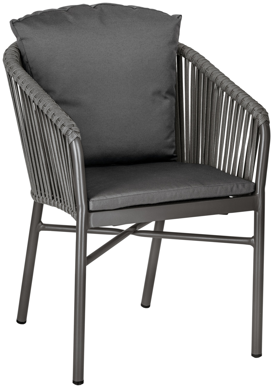 Set de 2 perne pentru spatar VEGA Esperia, gri antracit, material olefin, rezistente la intemperi și apa, husa detasabila lavabila, 50x12x45 cm