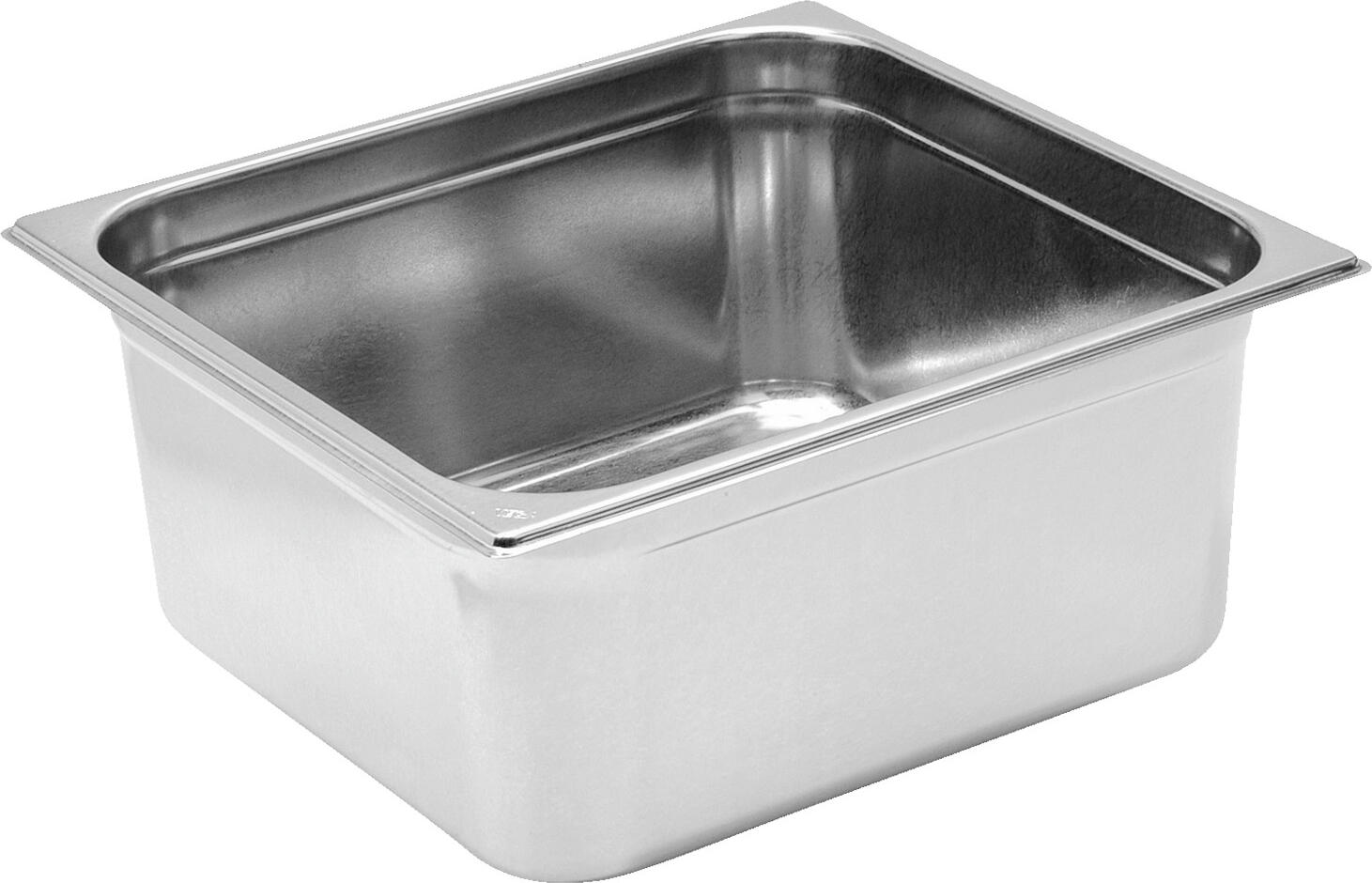 VEGA LUSINI Solutions GmbH GN container 2/3 Premium GN-Behälter 2/3 Premium GN container 2/3 Premium; GN 2/3, 12 l, 35.4x32.5x15 cm (LxWxD); silver GN-Behälter 2/3 Premium; GN 2/3, 12 l, 35.4x32.5x15 cm (LxBxT); silber GN container 2/3 made of chrome-nickel stainless steel 18/10, without drop handles. Material thickness: 0.8 mm. With stacking cams: easy disassembly of stacked GN containers. Reinforced corners and edges. Robust and easy to clean. Dishwasher safe. Stackable. Available in different sizes. From time to time it is recommended to clean with vinegar or lemon cleaner to keep the shine of the containers. GN-Behälter 2/3 aus Chrom-Nickel-Edelstahl 18/10, rostfrei, ohne Fallgriff. Materialstärke: 0,8 mm. Mit Stapelnocken: einfaches Auseinandernehmen gestapelter Gastronorm-Behälter. Spülmaschinengeeignet. Von Zeit zu Zeit empfiehlt sich die Reinigung mit Essig- oder Zitronenreiniger um den Glanz der Behälter zu erhalten.