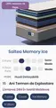 Saltea Ortopedica Almir Memory Ice din Spuma cu Memorie, 180x190 cm, Inaltime 26 cm, Sistem Suport 7 Zone, Gel Raciu GlacierTouch si Cocos, Fermitate Duala, Husa Detasabila