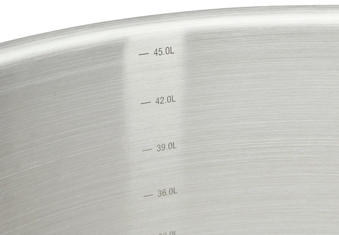De Buyer Prim Appety Vegetable Pot, 5.5L, AISI 304 Stainless Steel, Sandwich Base for Induction, Gas, Electric, 40cm Diameter, Silver