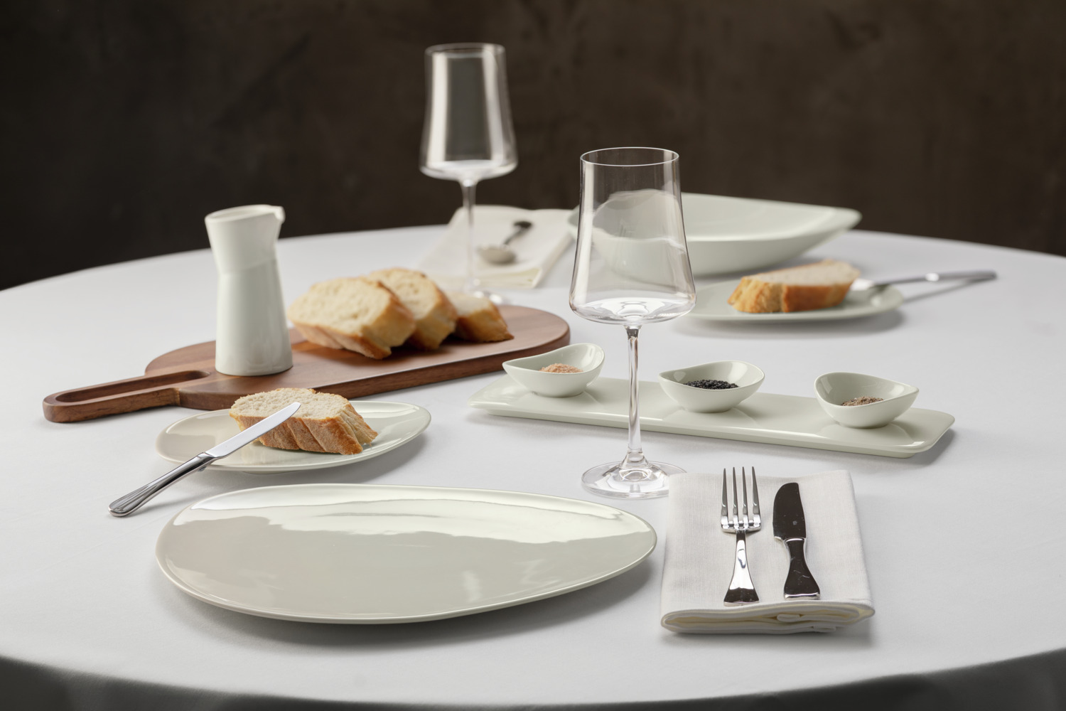 VEGA Opus Porcelain Milk and Sauce Jug, 150 ml, Ivory, Dishwasher and Microwave Safe, Set of 6
