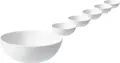 LUSINI Pallais Small Bowl Set of 6, 260ml Porcelain Round Bowls, 13cm Diameter, White, Dishwasher and Microwave Safe, Stackable