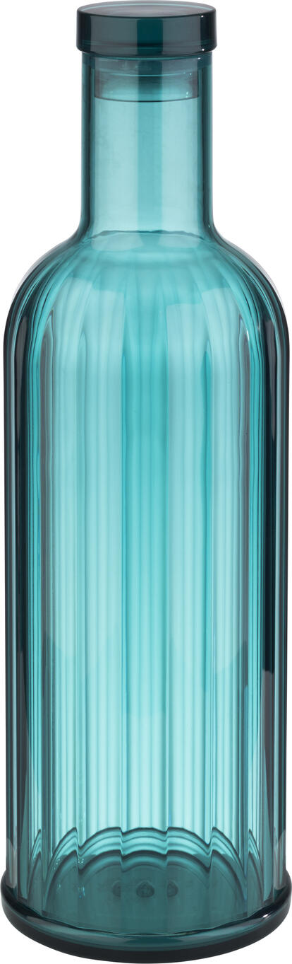 APS Assheuer + Pott GmbH & Co. KG Bottle Stripes Flasche Stripes Bottle Stripes; 1000 ml, 9x9x9x28.5 cm (LxWxØxH); blue; round Flasche Stripes; 1 l, 9x9x9x28.5 cm (LxBxØxH); blau; rund Not dishwasher-safe. The Stripes bottle from APS impresses with its modern, simple design, which presents any drink attractively. Die Flasche STRIPES eignet sich ideal zum stilvollen Servieren und Bereitstellen von Wasser, Säften, Limonaden oder anderen Kaltgetränken. Sie ist eine praktische Wahl für Gastronomie, Hotellerie, Catering, Buffets und den privaten Gebrauch. Die bruchsichere Ausführung unterstützt den zuverlässigen Einsatz im Alltag, während das moderne Design eine ansprechende Präsentation am Tisch oder Buffet ermöglicht. * Aus MS und Silikon gefertigt * Bruchsicher * Ideal für Kaltgetränke * Für Gastronomie und Haushalt geeignet * Nicht spülmaschinengeeignet * Handwäsche empfohlen