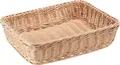 Pulsiva Patetico Bread Basket, GN 1/2 Rectangular Polypropylene Plastic, Natural Beige, Stackable and Dishwasher Safe, 32.5 x 26.5 x 6.5 cm