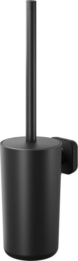 TIGER Coram B.V. Carv toilet brush with holder Carv Toilettenbürste mit Halter Carv toilet brush with holder; 12.1x39.1x12.1 cm (LxHxD); black Carv Toilettenbürste mit Halter; 12.1x39.1x12.1 cm (LxHxT); schwarz This toilet brush with holder is characterized by an exciting and clever design, which we mention for a reason. Thanks to the sliding mechanism, attaching it is child's play. Thorough cleaning? Simply slide the holder off the wall. So practical! Also equipped with a flexible rubber cover. For more hygiene, but also fewer scratches on the toilet bowl. The rosette has an exciting pattern. With Carv, you are right on trend. Have you heard of TigerFix? Our life hack for anyone who doesn't want to drill. With TigerFix 1, you can attach Carv accessories quickly and easily to a smooth, solid surface. TigerFix 1 is available separately. Fastening material = stainless steel Product material = ABS (high-quality plastic), Zamac (metal alloy) Diese Toilettenbürste mit Halter zeichnet sich durch ein aufregendes und cleveres Design aus, was wir nicht ohne Grund erwähnen. Dank des Schiebemechanismus ist die Anbringung ein Kinderspiel. Gründliche Reinigung? Schieben Sie den Halter einfach von der Wand. So praktisch! Außerdem mit einer flexiblen Gummihülle ausgestattet. Für mehr Hygiene, aber auch weniger Kratzer auf der Toilettenschüssel. Die Rosette hat ein aufregendes Muster. Mit Carv liegen Sie voll im Trend. Haben Sie schon von TigerFix gehört? Unser Lifehack für alle, die nicht bohren wollen. Mit TigerFix 1 können Sie das Carv Zubehör schnell und einfach an einer glatten, festen Oberfläche befestigen. TigerFix 1 ist separat erhältlich. Befestigungsmaterial = Edelstahl Material Produkt = ABS (Kunststoff, hochwertig), Zamac (Metalllegierung)