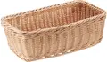 Pulsiva Patetico Bread Basket, GN 1/3, Polypropylene Plastic Woven Wicker-Style, Natural Beige, 32.5 x 17.6 x 10 cm, Stackable and Dishwasher Safe