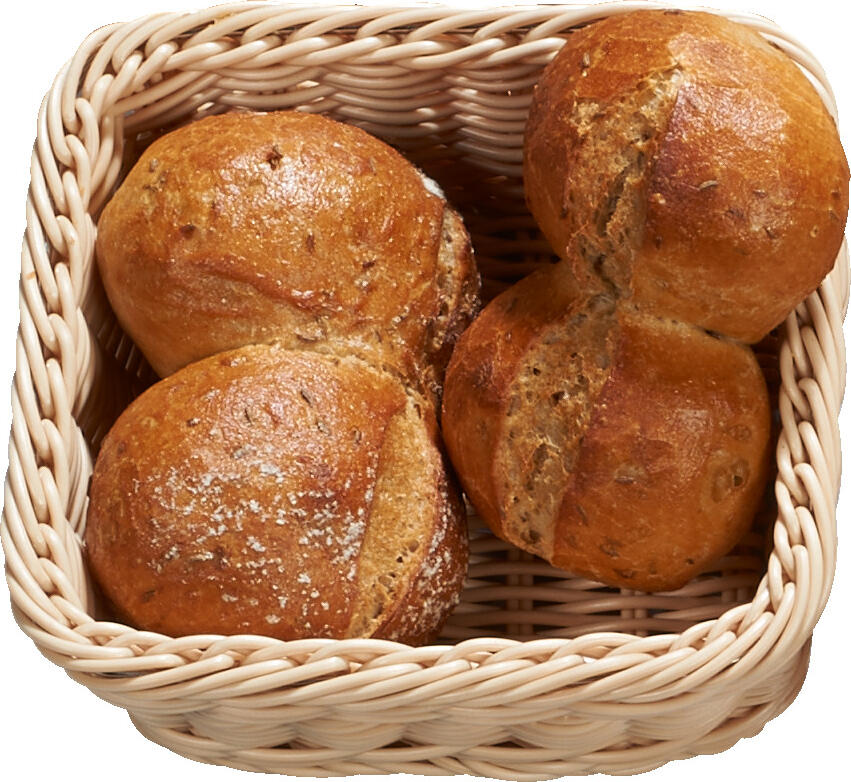 Pulsiva Patetico Bread Basket, GN 1/6, Polypropylene Plastic, Natural Beige, Stackable, Dishwasher Safe, 17.6 x 16.2 x 6.5 cm