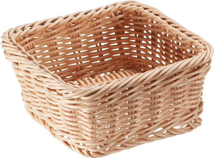 Pulsiva Patetico Bread Basket, GN 1/6, Polypropylene Plastic, Natural Beige, Stackable, Dishwasher Safe, 17.6 x 16.2 x 6.5 cm